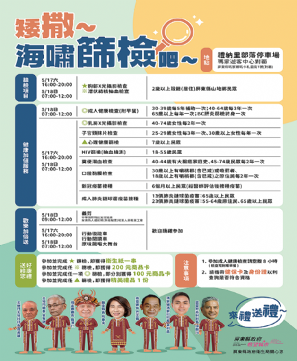 原鄉健康篩檢嘉年華熱鬧登場，全家健康守護再加碼，歡樂好禮等你拿！