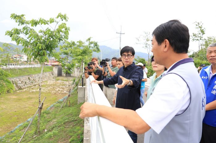 高雄市長陳其邁關心美濃防汛準備