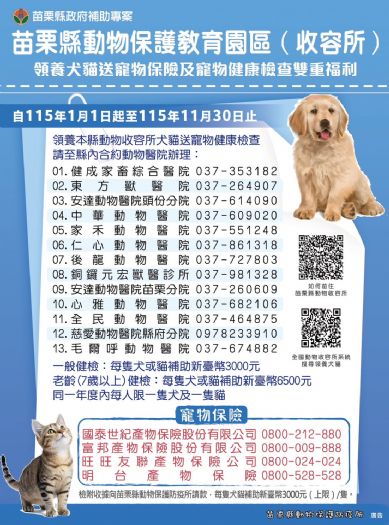 苗栗動保園區推廣認養代替購買，陪毛孩走出等待、迎向幸福新家