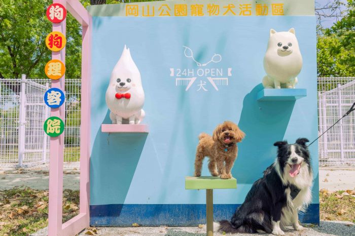 岡山公園寵物活動區亮相，博美犬入口超吸睛！打造毛孩專屬健身樂園