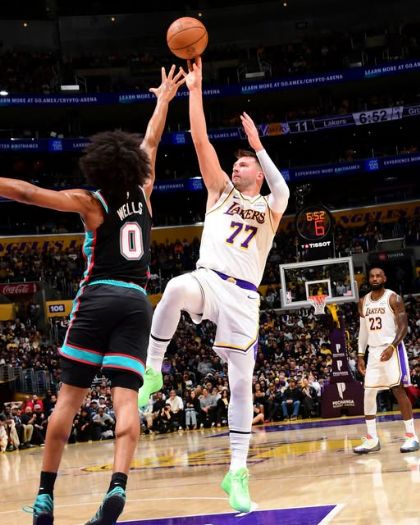 Doncic領銜、LeBron穩住節奏，湖人逆轉灰熊再收勝利