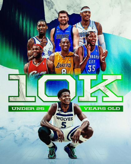 青春得分機正式封神！Anthony Edwards 25歲前破萬分里程碑，灰狼火力全開131：122射落騎士豪取4連勝