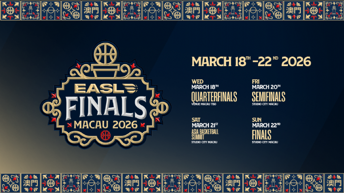 亞洲籃壇巔峰對決升級登場！EASL全新季後賽三月澳門熱血開戰