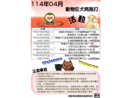 桃園市加強狂犬病防疫，攜手共創安全社區
