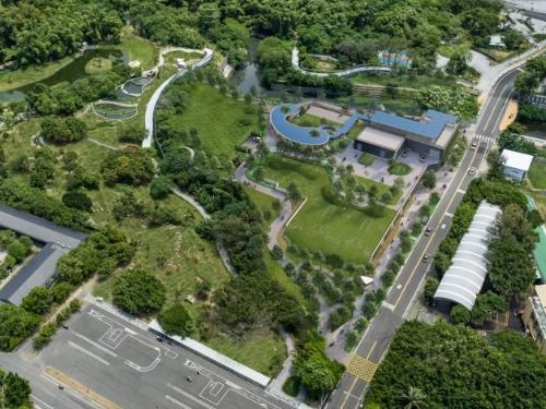 臺南市黃偉哲市長積極推動竹溪水環境營造計畫，打造綠意盎然的水岸空間