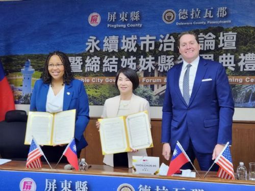 屏東縣與賓夕法尼亞州德拉瓦郡締結姊妹縣，開啟台美合作新篇章