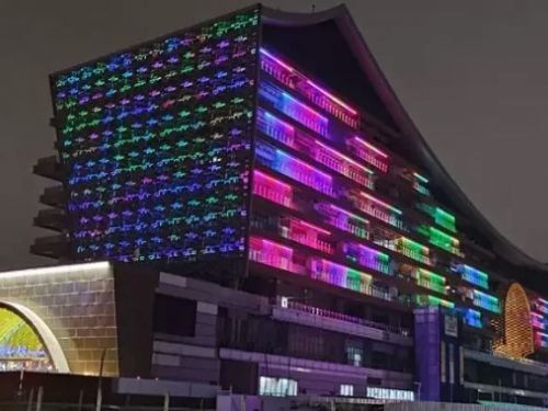 空中鳳城點燈 七彩鳳山車站好美