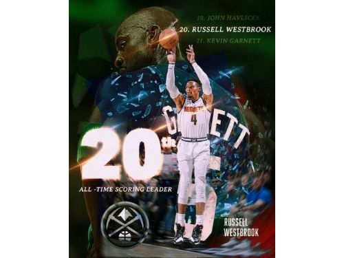 Russell Westbrook創下新里程碑，超越Kevin Garnett進入NBA歷史前20名！