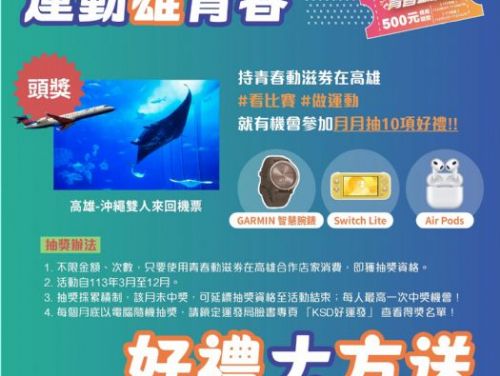 體育署鼓勵青年參與運動！青春動滋券激發運動熱情