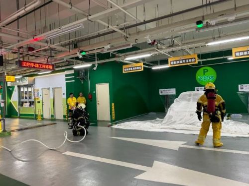 高雄交通局提升電動車停車安全，引入多重消防防護技術