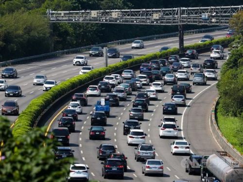 春節期間國道5號  初一至初三南下路段交通最擁擠