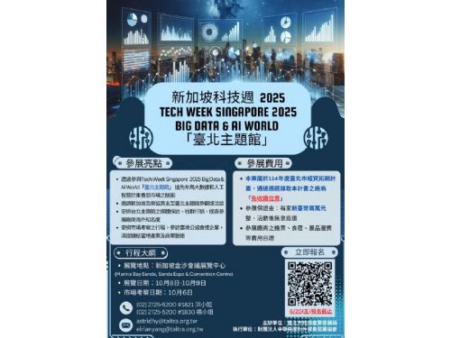 「AI領航．智慧臺北」 台北市攜手企業進軍新加坡科技週，展現創新實力