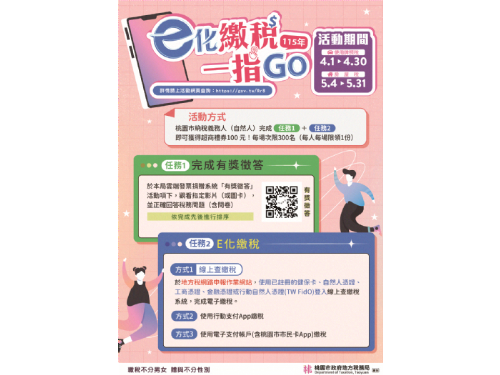 桃園牌照稅e化繳納開跑！動動手指答題又繳稅，還有機會拿百元禮券