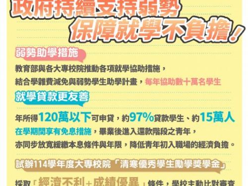安心就學、放心追夢，教育部擴大就學支持，用制度陪伴每一位學生走得更遠