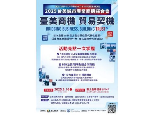 2025台美城市產業商機媒合會登場，台北打造跨國合作新契機，匯聚台美產業能量，共創雙贏未來