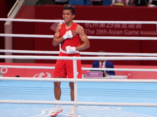 拳擊賴主恩重擊伊拉克 闖金牌戰、奪奧運門票