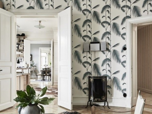 植栽貼上牆，綠色壁紙這樣貼真美