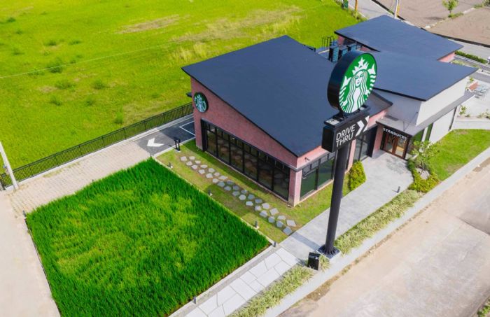 漫步稻香之間，品味慢活時光，星巴克「苑裡稻香門市」開幕，攜手苑裡農會打造女神稻田彩繪