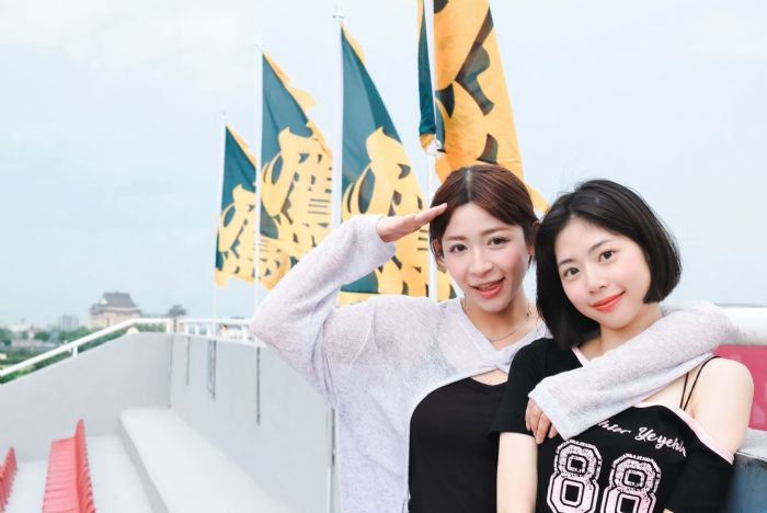 Wing Stars 妡0、會晴「雄鷹實習應援團長」報到 ，以源源不絕的活力為球隊注入滿滿氣勢